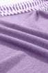 Contrast Print Striped Raglan Crew Neck Loose Long Sleeve Top